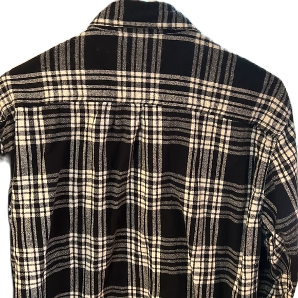 L.L. Bean Men Plaid Shirt Black & White Traditional Fit LARGE-REG - Picture 11 of 12